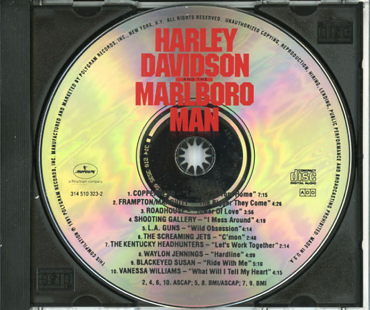  Harley  Davidson  and the Marlboro  Man  Soundtrack 1991 
